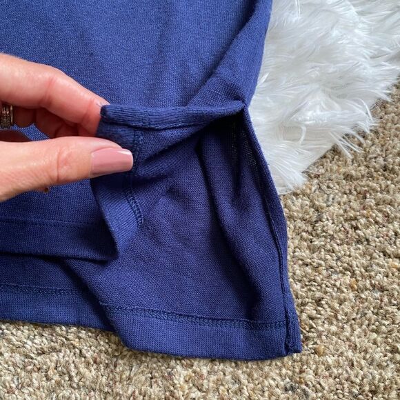 Workshop Republic Short Sleeve Thin Hooded Shirt Blue New Womens Stretch Medium - Picture 6 of 11